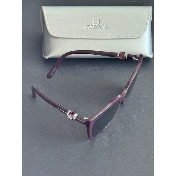 SWAROVSKI SW129 Purple Large Plastic Cat Eye Frame  display picture 2